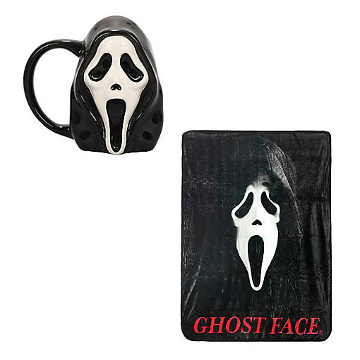 Ghostface 2-Pack Throw Blanket &amp; 16 Oz Sculpted Ceramic Mug Combo Set