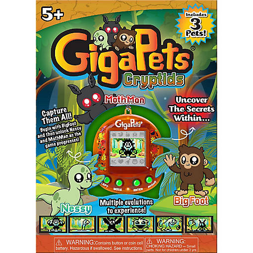 Gigapets Cryptids, 3 Pets In 1, Virtual Interactive Pet Keychain,Ages 5+