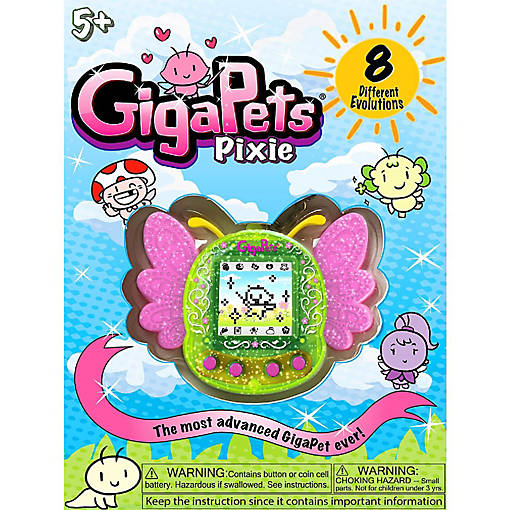 Gigapets: Pixie Virtual Interactive Pet Keychain, Kids Ages 5+