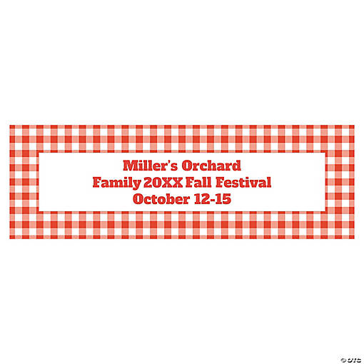 Gingham Plaid Custom Banner - Small