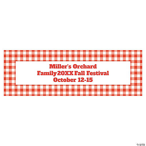 Gingham Plaid Custom Banner