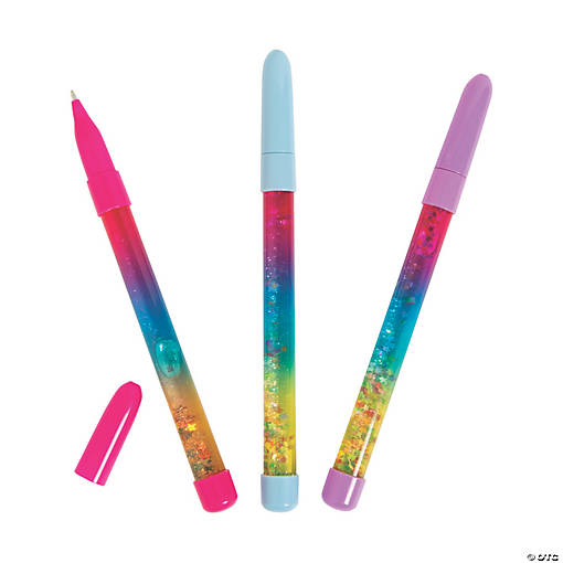 Glitter Confetti Pens - 12 Pc.