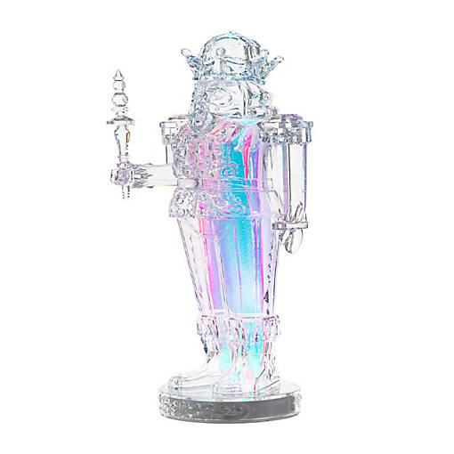 Glitzhome 18"H  Acrylic LED Color Changing Lighted Tabletop  Nutcracker  Figurine