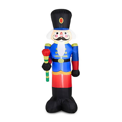 Glitzhome 8FT Lighted Inflatable Nutcracker Soldier D&amp;#233;cor