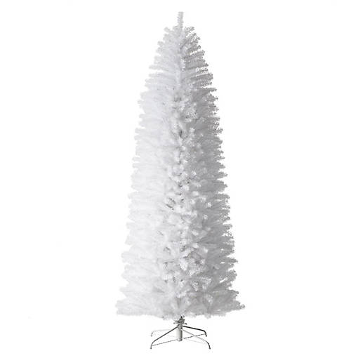 Glitzhome 9ft White Pencil Tinsel Artificial Christmas Tree
