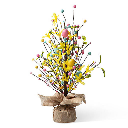 Glitzhome Set of 2 18"H Easter Egg Table Tree Decor