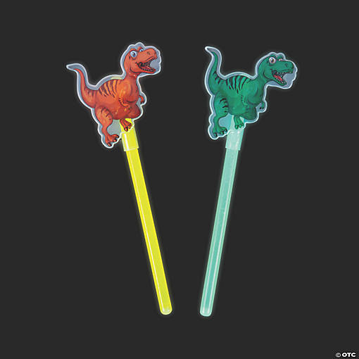 Glow Dinosaur Wands - 12 Pc.