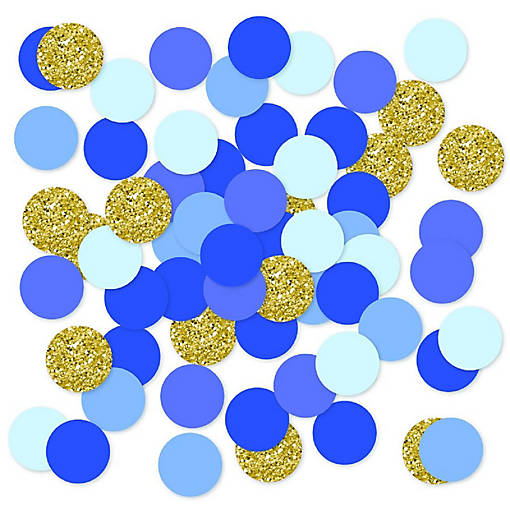 Gold Blue Confetti 180-Pack