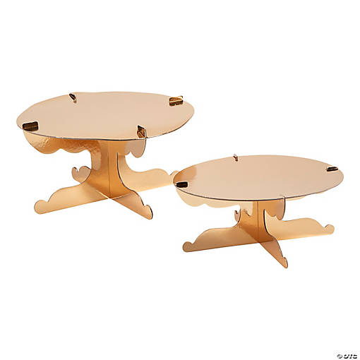 Gold Cake Stands - 2 Pc.