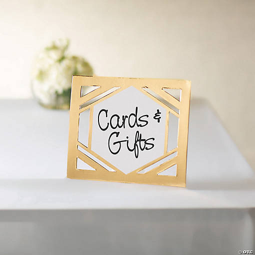 Gold Die Cut Table Sign