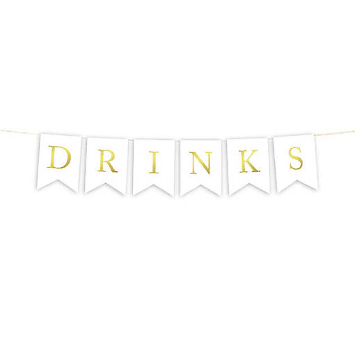 Gold Drinks Banner 2ft