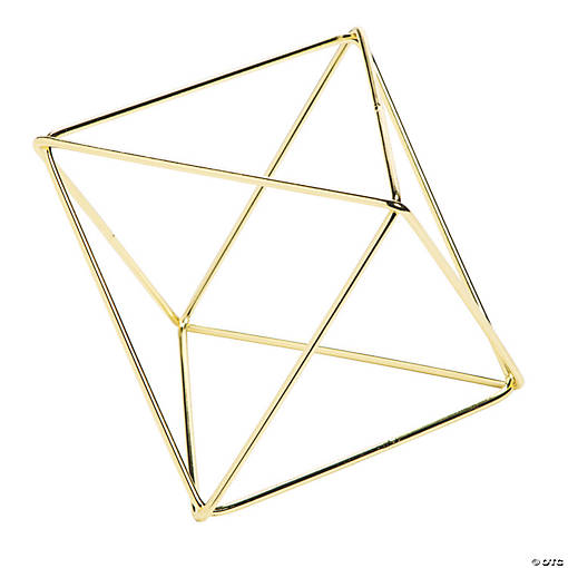 Gold Geometric Triangular Centerpiece Decorations - 3 Pc.