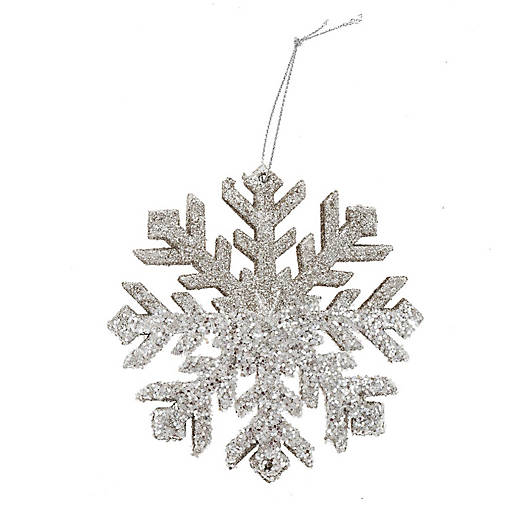 Gold Glitter Snowflake Ornament