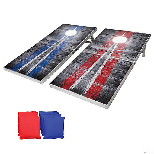 GoSports LED Rustic Design Cornhole Set