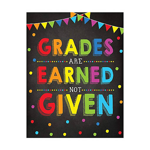 Grades Are Earned Not Given 8.5x11in