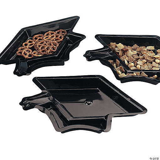 Graduation Cap Serving Dishes - 12 Pc.