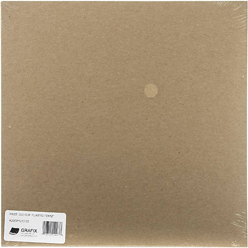 Grafix Craft Plastic Sheets 12"X12" 25/Pkg-Clear .020