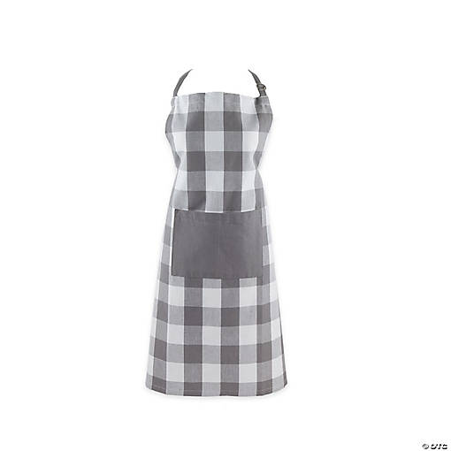 Gray &amp; White Buffalo Check Chef Apron