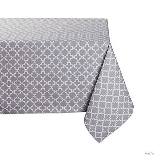 Gray Lattice Tablecloth 60X84