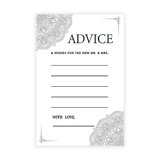 Gray Ornate Advice 4x6IN 56PC