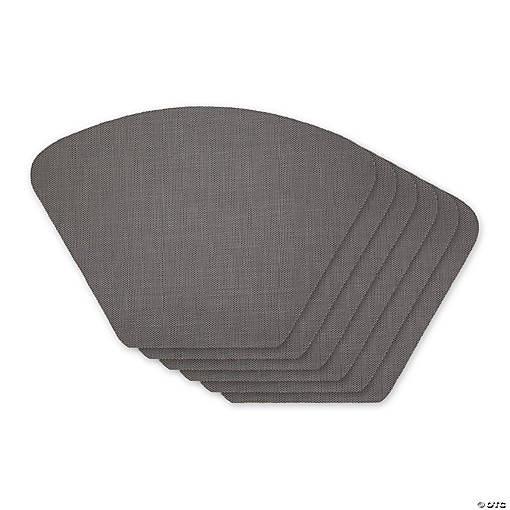 Gray Solid Wedge Table Placemat (Set Of 6)