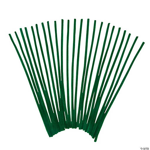 Green Chenille Stems - 50 Pc.