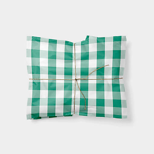 Green Gingham Gift Wrap