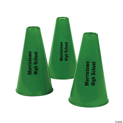 Green Personalized Megaphones - 12 Pc.