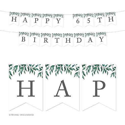 Greenery Happy 65th - 4 x 5.5 Inch