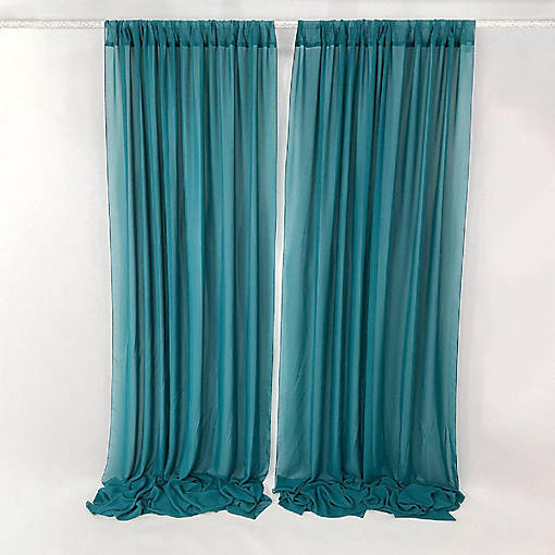 Grey Chiffon Backdrop Curtains