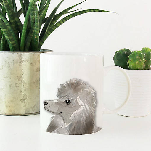 Grey Poodle Up Close Ceramic Mug
