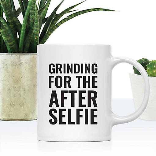 Grinding for the Selfie Ceramic Mug