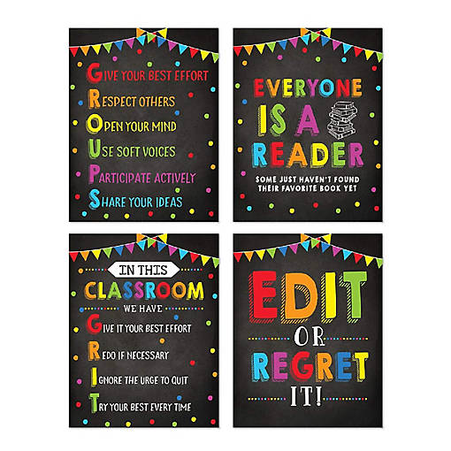 GRIT Classroom Rules 8.5x11in 4-Pack