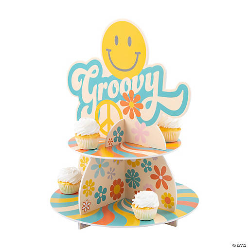 Groovy Party Cupcake Stand