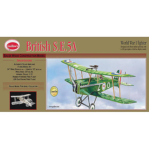 Guillow'S British Se 5-A Laser Cut Model Kit, Small