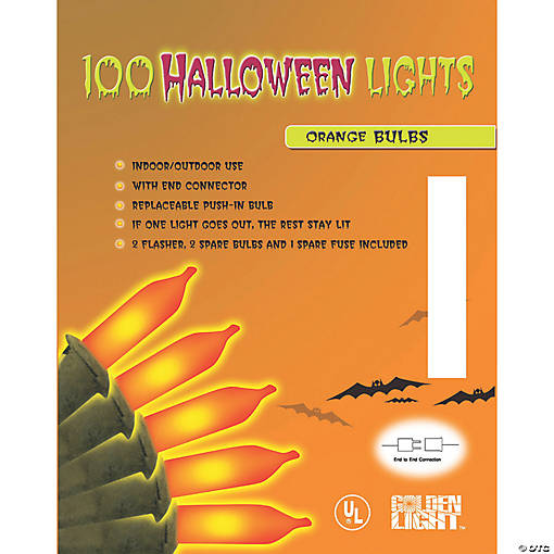 Halloween Lights Orange 100-Count