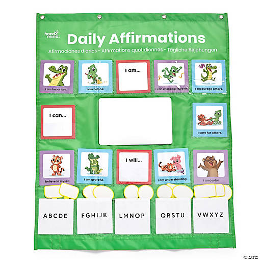 Hand2Mind Daily Affirmations Pocket Chart