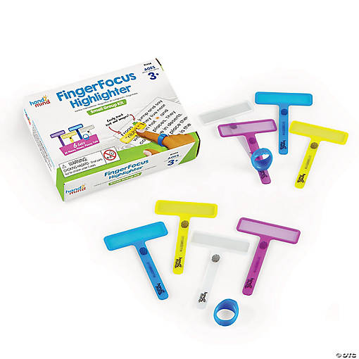 Hand2Mind FingerFocus Highlighter, Small Group Set, 6 Sets