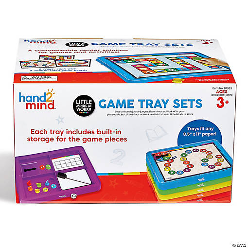 Hand2Mind Little Minds at Work Reading &amp; Math Game Tray Set