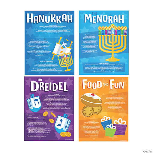 Hanukkah Poster Set - 4 Pc.