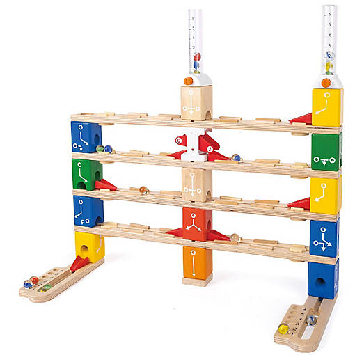 Hape: Quadrilla Basic Coding Set - 102 Pc Wooden Marble Run, Ages 6+