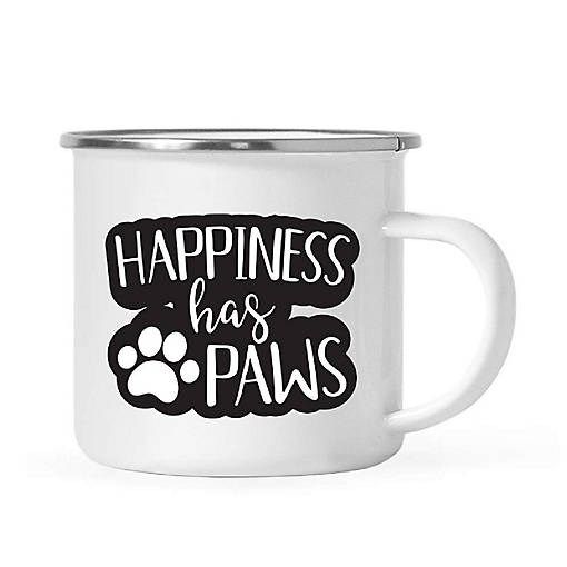 Happiness Has Paws Wh 11oz Campfire Mug