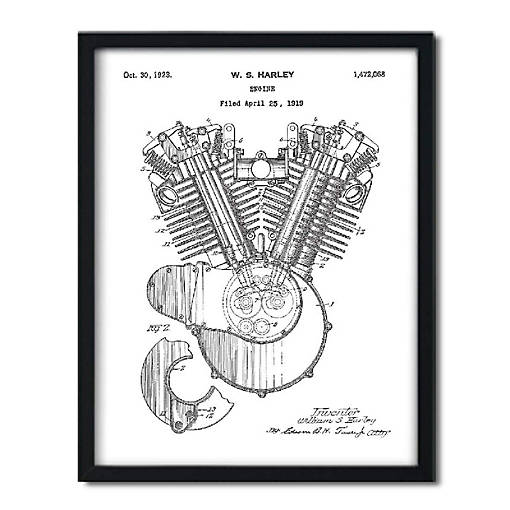 Harley Davidson Engine 1919 1Pk 8.5x11in