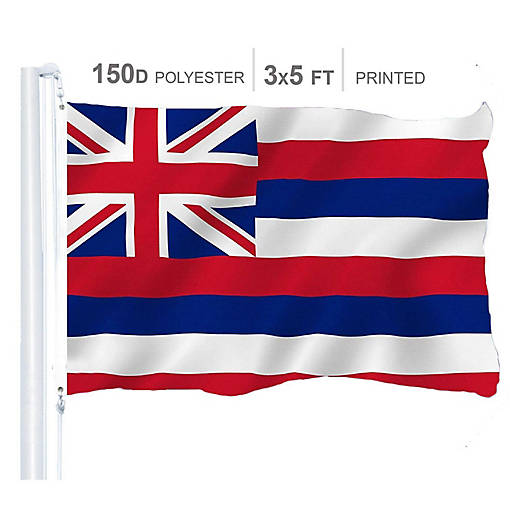 Hawaii State Flag 150D Printed Polyester 3x5 Ft