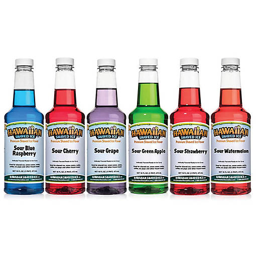 Hawaiian Shaved Ice Sour Syrup 6 Pack, Pints