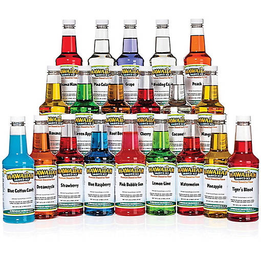Hawaiian Shaved Ice Syrup 20 Pack, Pints