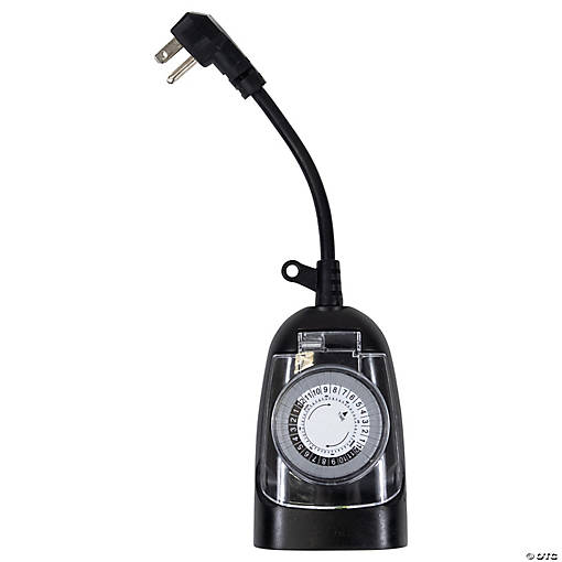 Heavy Duty 24-Hour Plug-In Timer - 5" - Black