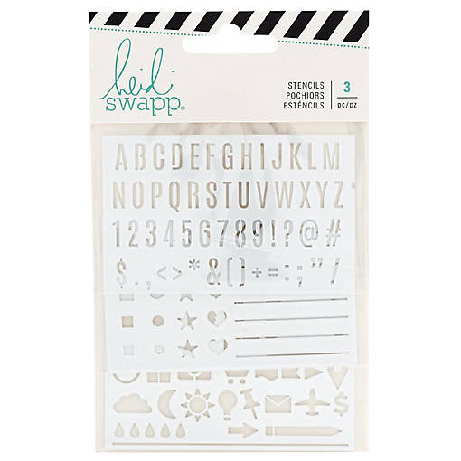 Heidi Swapp Memory Planner Stencils 3/Pkg-Color Fresh