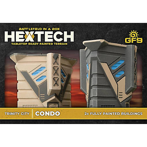 Hextech Trinity City: Painted Condo Buildings, 2 Pieces