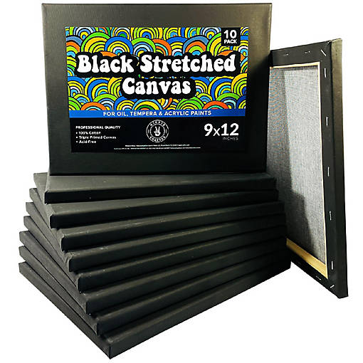 Hippie Crafter 10Pk Black Stretched Canvas